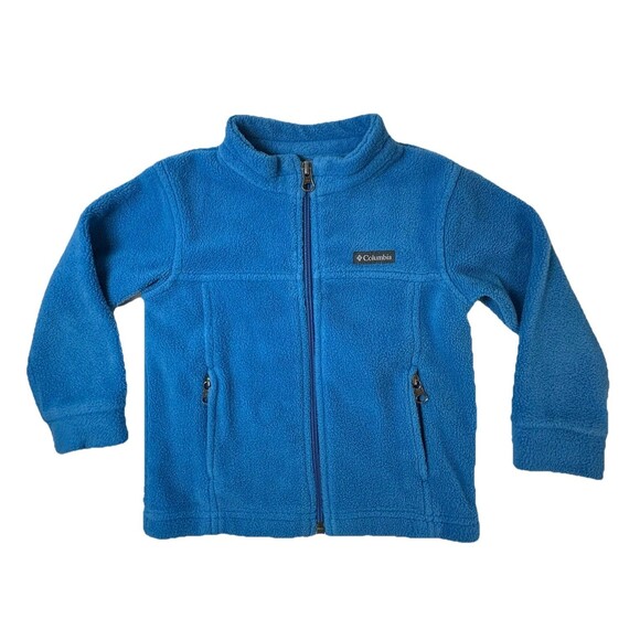 Columbia Fleece Jacket 3T Full Zip Blue Toddler Lightweight Outerwear Winter - Picture 1 of 7